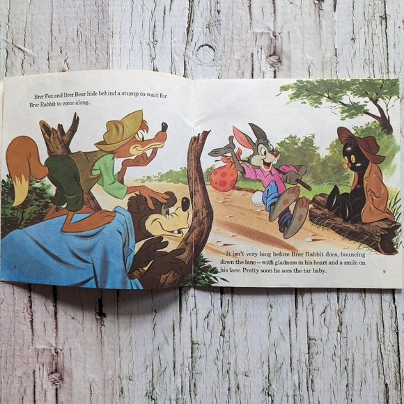 Disneyland Record & Read Along Book - Brer Rabbit and the Tar Baby Vintage 1971 - Picture 7 of 8